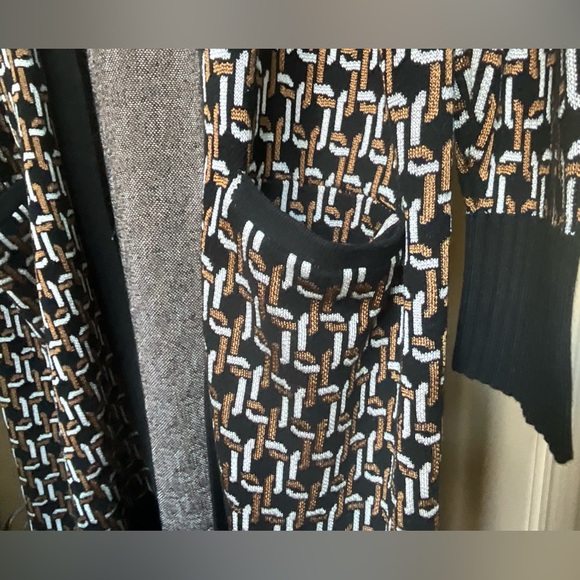 Chico's Chain Print Duster Cardigan Sweater - Picture 4 of 6